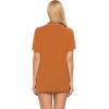imageEkouaer Pajamas Set for Women Short Sleeve Sleepwear Button Down Pjs Soft 2 Piece Lounge SetsLight Brown