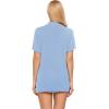 imageEkouaer Pajamas Set for Women Short Sleeve Sleepwear Button Down Pjs Soft 2 Piece Lounge SetsLight Sky Blue
