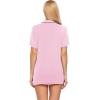 imageEkouaer Pajamas Set for Women Short Sleeve Sleepwear Button Down Pjs Soft 2 Piece Lounge SetsMisty Rose