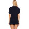 imageEkouaer Pajamas Set for Women Short Sleeve Sleepwear Button Down Pjs Soft 2 Piece Lounge SetsNavy Blue