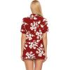 imageEkouaer Pajamas Set for Women Short Sleeve Sleepwear Button Down Pjs Soft 2 Piece Lounge SetsRed Floral