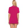imageEkouaer Pajamas Set for Women Short Sleeve Sleepwear Button Down Pjs Soft 2 Piece Lounge SetsRose Red