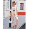 imageEkouaer Silk Satin Pajamas Set Women Short Sleeve Pj Sets Button Down Sleepwear 2 Piece Soft Loungewear SXXLChampagne