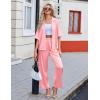 imageEkouaer Silk Satin Pajamas Set Women Short Sleeve Pj Sets Button Down Sleepwear 2 Piece Soft Loungewear SXXLLight Pink