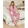imageEkouaer Silk Satin Pajamas Set Women Short Sleeve Pj Sets Button Down Sleepwear 2 Piece Soft Loungewear SXXLPink Cheetah