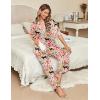 imageEkouaer Silk Satin Pajamas Set Women Short Sleeve Pj Sets Button Down Sleepwear 2 Piece Soft Loungewear SXXLPink Tiger