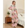 imageEkouaer Silk Satin Pajamas Set Women Short Sleeve Pj Sets Button Down Sleepwear 2 Piece Soft Loungewear SXXLPink Tiger