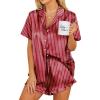 Striped Wine Red
