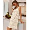 imageEkouaer Nightgowns for Women Button Up Sleepshirt Tank Sleeveless Nightshirt Soft Sleepwear with Pockets SXXXLYellow Floral