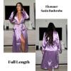 imageEkouaer Satin Robes for Women Long Sleeve Silk Bathrobe Soft Lightweight Full Length Sleepwear Bridesmaid Wedding Party RobesLight Purple