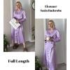imageEkouaer Satin Robes for Women Long Sleeve Silk Bathrobe Soft Lightweight Full Length Sleepwear Bridesmaid Wedding Party RobesLight Purple