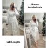 imageEkouaer Satin Robes for Women Long Sleeve Silk Bathrobe Soft Lightweight Full Length Sleepwear Bridesmaid Wedding Party RobesWhite