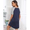 imageEkouaer Sleep Shirts for Women Short Sleeve Night Shirts for Sleeping Pullover Nightgown Soft Nightdress SXXXL1light Grey