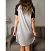 imageEkouaer Sleep Shirts for Women Short Sleeve Night Shirts for Sleeping Pullover Nightgown Soft Nightdress SXXXLBlack