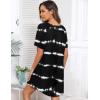imageEkouaer Sleep Shirts for Women Short Sleeve Night Shirts for Sleeping Pullover Nightgown Soft Nightdress SXXXLBlack Stripe