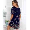 imageEkouaer Sleep Shirts for Women Short Sleeve Night Shirts for Sleeping Pullover Nightgown Soft Nightdress SXXXLButterfly Print
