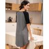 imageEkouaer Sleep Shirts for Women Short Sleeve Night Shirts for Sleeping Pullover Nightgown Soft Nightdress SXXXLDark Grey