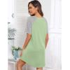 imageEkouaer Sleep Shirts for Women Short Sleeve Night Shirts for Sleeping Pullover Nightgown Soft Nightdress SXXXLLight Green
