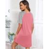imageEkouaer Sleep Shirts for Women Short Sleeve Night Shirts for Sleeping Pullover Nightgown Soft Nightdress SXXXLLight Pink