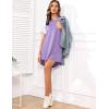imageEkouaer Sleep Shirts for Women Short Sleeve Night Shirts for Sleeping Pullover Nightgown Soft Nightdress SXXXLLilac
