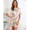 imageEkouaer Sleep Shirts for Women Short Sleeve Night Shirts for Sleeping Pullover Nightgown Soft Nightdress SXXXLPink Tie Dye
