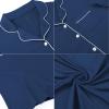 imageEkouaer Womens Nightgown Button Down Sleepshirts Night Gown Sleep Shirts Night ShirtsNavy Blue