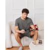 imageEkouaer Mens Pajamas Set Cotton Short Sleeve Sleepwear 2 Piece Pj Sets for Men Soft Nightwear with Pockets SXXLDeep Grey