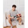 imageEkouaer Mens Pajamas Set Cotton Short Sleeve Sleepwear 2 Piece Pj Sets for Men Soft Nightwear with Pockets SXXLLight Grey