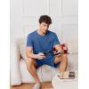 imageEkouaer Mens Pajamas Set Cotton Short Sleeve Sleepwear 2 Piece Pj Sets for Men Soft Nightwear with Pockets SXXLNavy Blue