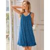 imageEkouaer Nightgowns for Women Sleeveless Night Gown V Neck Sleep Shirt Chemise Night Shirt Soft Sleep DressAdog Footprints Blue