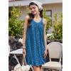 imageEkouaer Nightgowns for Women Sleeveless Night Gown V Neck Sleep Shirt Chemise Night Shirt Soft Sleep DressAdog Footprints Blue