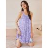 imageEkouaer Nightgowns for Women Sleeveless Night Gown V Neck Sleep Shirt Chemise Night Shirt Soft Sleep DressAfloral Purple