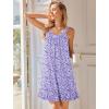 imageEkouaer Nightgowns for Women Sleeveless Night Gown V Neck Sleep Shirt Chemise Night Shirt Soft Sleep DressAfloral Purple