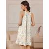 imageEkouaer Nightgowns for Women Sleeveless Night Gown V Neck Sleep Shirt Chemise Night Shirt Soft Sleep DressAleaf Yellow