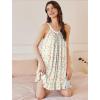 imageEkouaer Nightgowns for Women Sleeveless Night Gown V Neck Sleep Shirt Chemise Night Shirt Soft Sleep DressAleaf Yellow