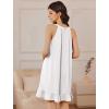 imageEkouaer Nightgowns for Women Sleeveless Night Gown V Neck Sleep Shirt Chemise Night Shirt Soft Sleep DressAwhite