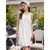 imageEkouaer Nightgowns for Women Sleeveless Night Gown V Neck Sleep Shirt Chemise Night Shirt Soft Sleep DressAwhite