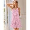 imageEkouaer Nightgowns for Women Sleeveless Night Gown V Neck Sleep Shirt Chemise Night Shirt Soft Sleep DressFloral Pink