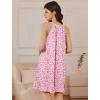 imageEkouaer Nightgowns for Women Sleeveless Night Gown V Neck Sleep Shirt Chemise Night Shirt Soft Sleep DressFloral Pink