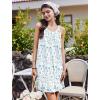 imageEkouaer Nightgowns for Women Sleeveless Night Gown V Neck Sleep Shirt Chemise Night Shirt Soft Sleep DressLeaf Blue
