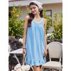 imageEkouaer Nightgowns for Women Sleeveless Night Gown V Neck Sleep Shirt Chemise Night Shirt Soft Sleep DressLight Blue