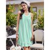 imageEkouaer Nightgowns for Women Sleeveless Night Gown V Neck Sleep Shirt Chemise Night Shirt Soft Sleep DressLight Green