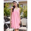 imageEkouaer Nightgowns for Women Sleeveless Night Gown V Neck Sleep Shirt Chemise Night Shirt Soft Sleep DressPink