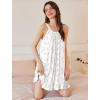 imageEkouaer Nightgowns for Women Sleeveless Night Gown V Neck Sleep Shirt Chemise Night Shirt Soft Sleep DressPink Floral White