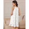 imageEkouaer Nightgowns for Women Sleeveless Night Gown V Neck Sleep Shirt Chemise Night Shirt Soft Sleep DressPink Floral White