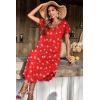imageEkouaer Nightgowns for Women V Neck Nightshirts Short Sleeve Soft Sleepwear Side Split Pockets Long NightdressRed Christmas