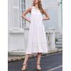 imageEkouaer 2 Pack Nightgowns for Women Sleeveless Long Night Gowns Victorian Nightdress with Pockets Soft Ladies GownFloral PurpleFloral White
