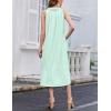imageEkouaer 2 Pack Nightgowns for Women Sleeveless Long Night Gowns Victorian Nightdress with Pockets Soft Ladies GownFloral PurpleLight Green