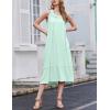 imageEkouaer 2 Pack Nightgowns for Women Sleeveless Long Night Gowns Victorian Nightdress with Pockets Soft Ladies GownFloral PurpleLight Green