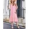imageEkouaer 2 Pack Nightgowns for Women Sleeveless Long Night Gowns Victorian Nightdress with Pockets Soft Ladies GownFloral PurplePink